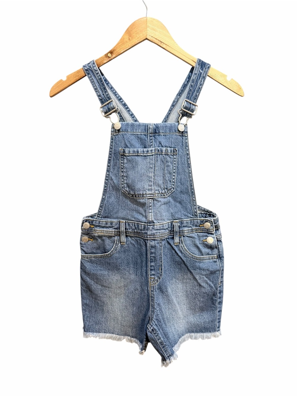Cat & Jack Girls Denim Short Overalls - Blue